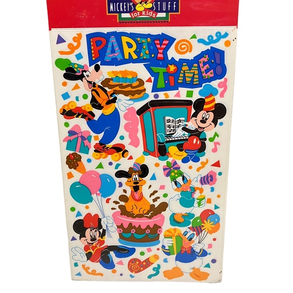 Vintage Sandylion Disney Mickey's Stuff For Kids Party Time Sticker Sheets NEW - Picture 3 of 5